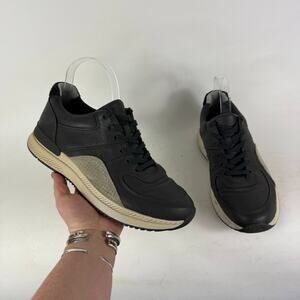 Everlane Sneaker Mens 9 Black Leather Lace-Up Low Top Athletic Shoes